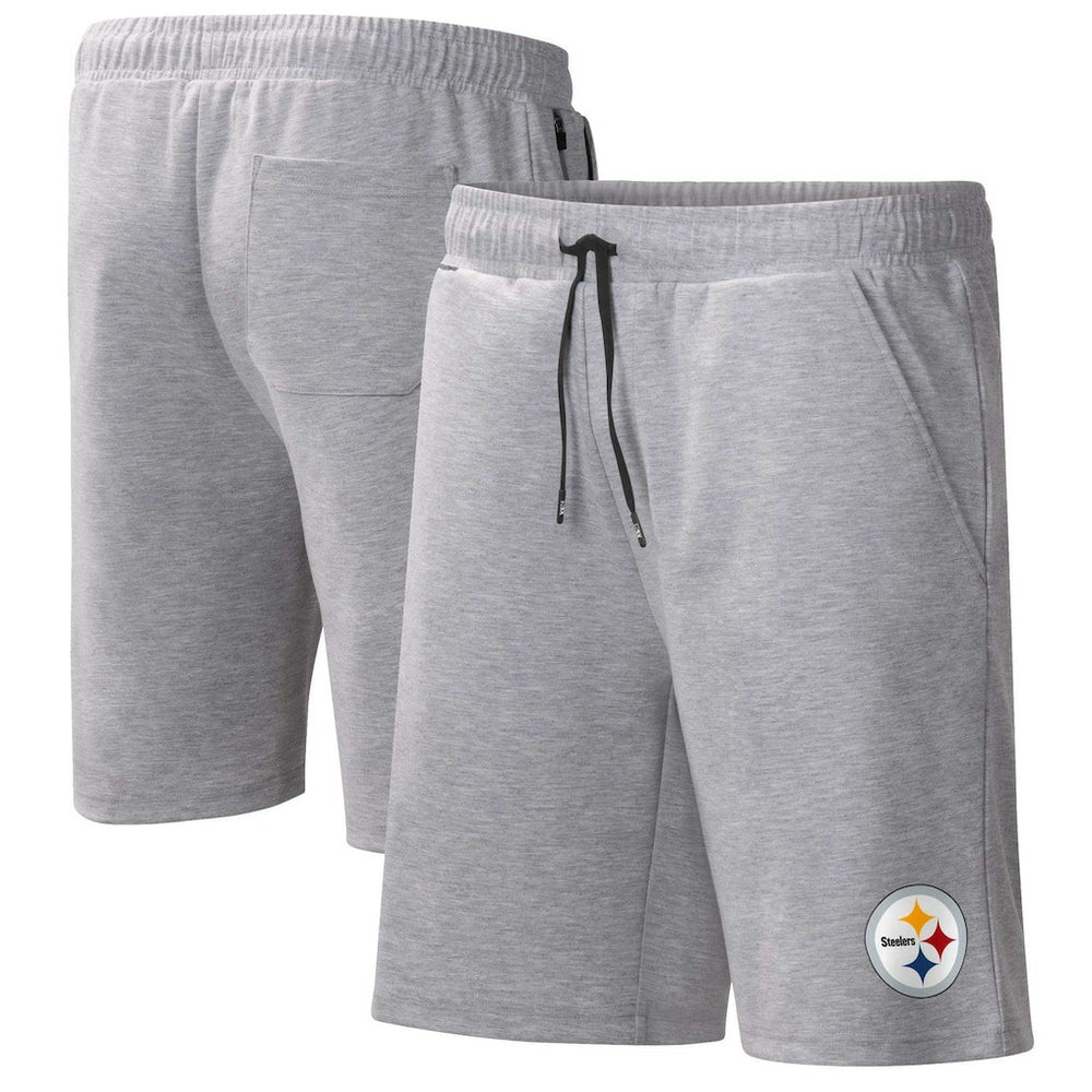 Pittsburgh Steelers MSX by Michael Strahan Trainer Shorts Heather Gray