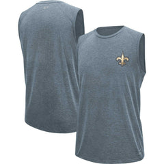 New Orleans Saints MSX by Michael Strahan Warm Up Sleeveless T-Shirt Gray