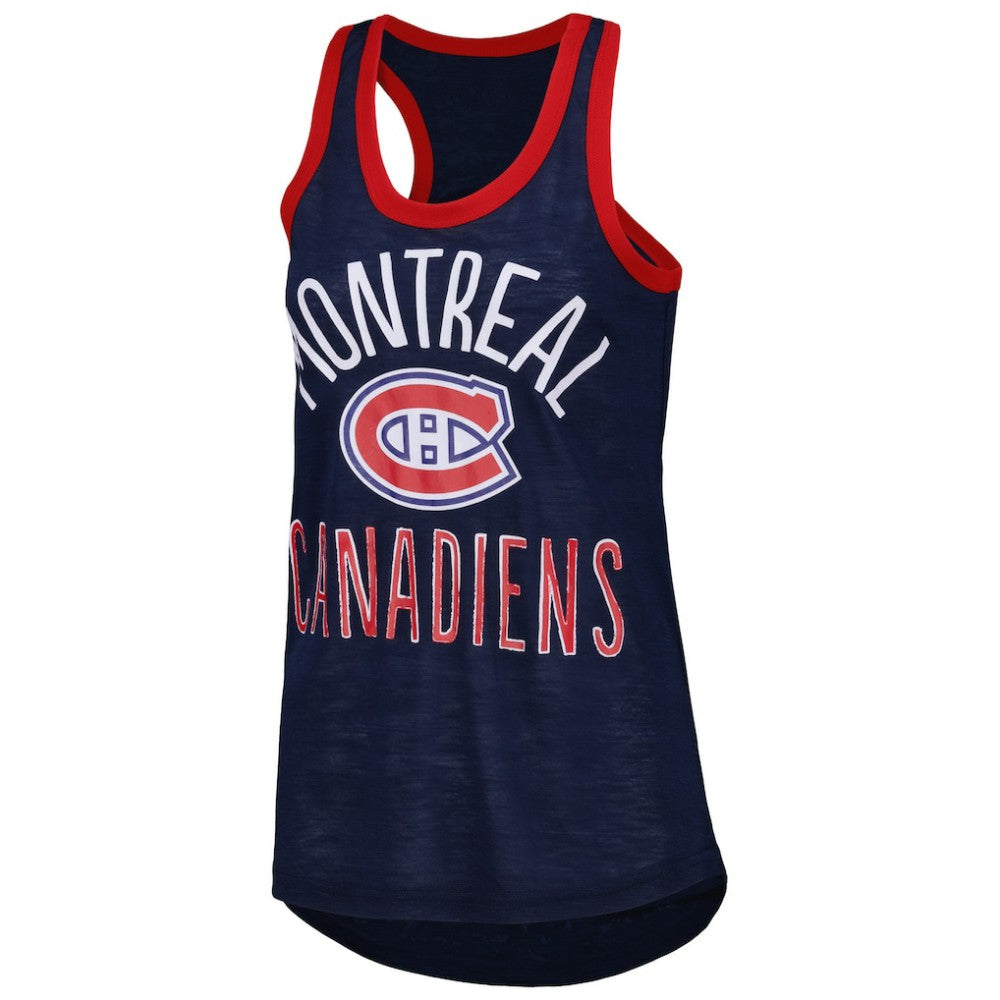 NHL Montreal Canadiens G-III 4Her by Carl Banks Women's First Base Racerback Scoop Neck Tank Top - Navy