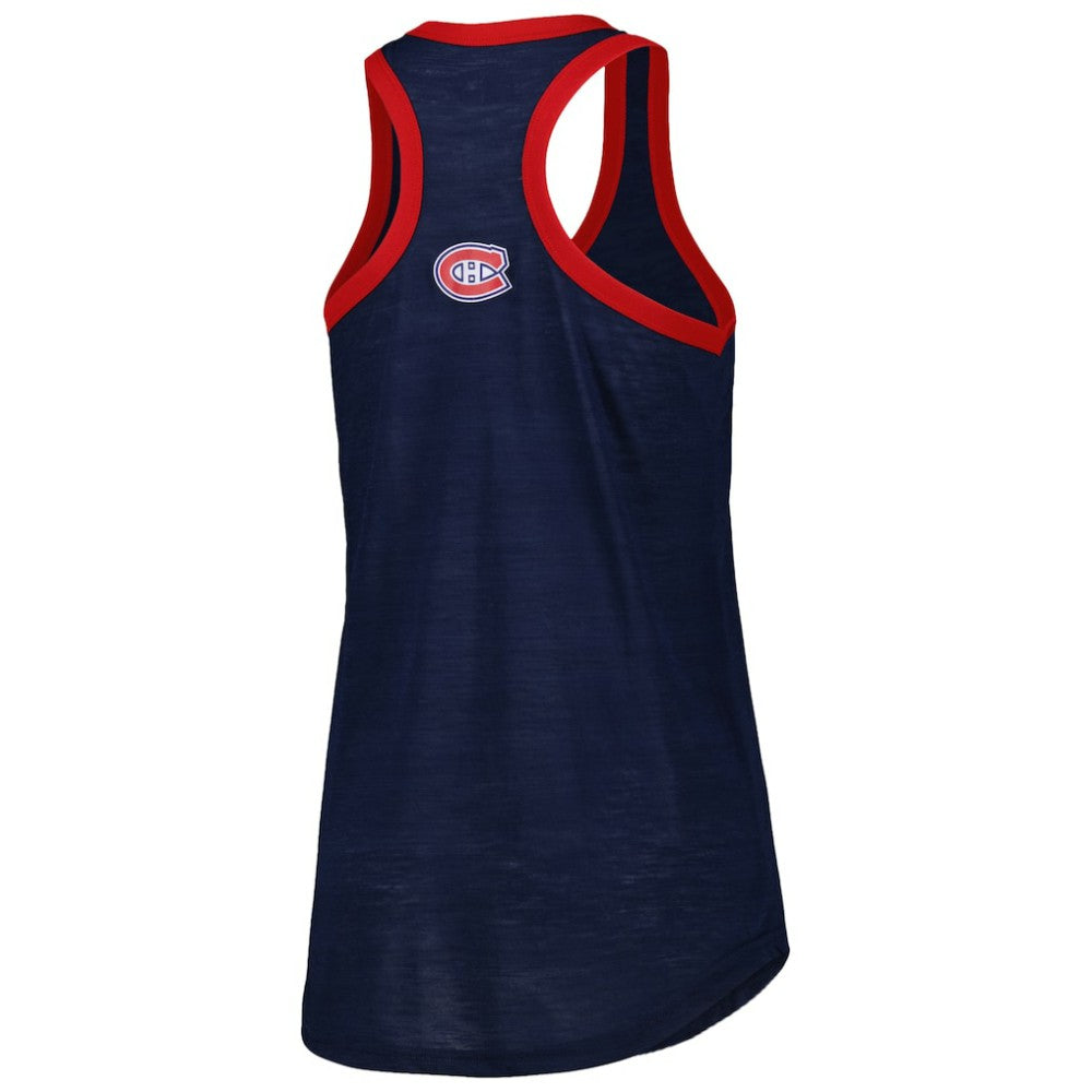NHL Montreal Canadiens G-III 4Her by Carl Banks Women's First Base Racerback Scoop Neck Tank Top - Navy