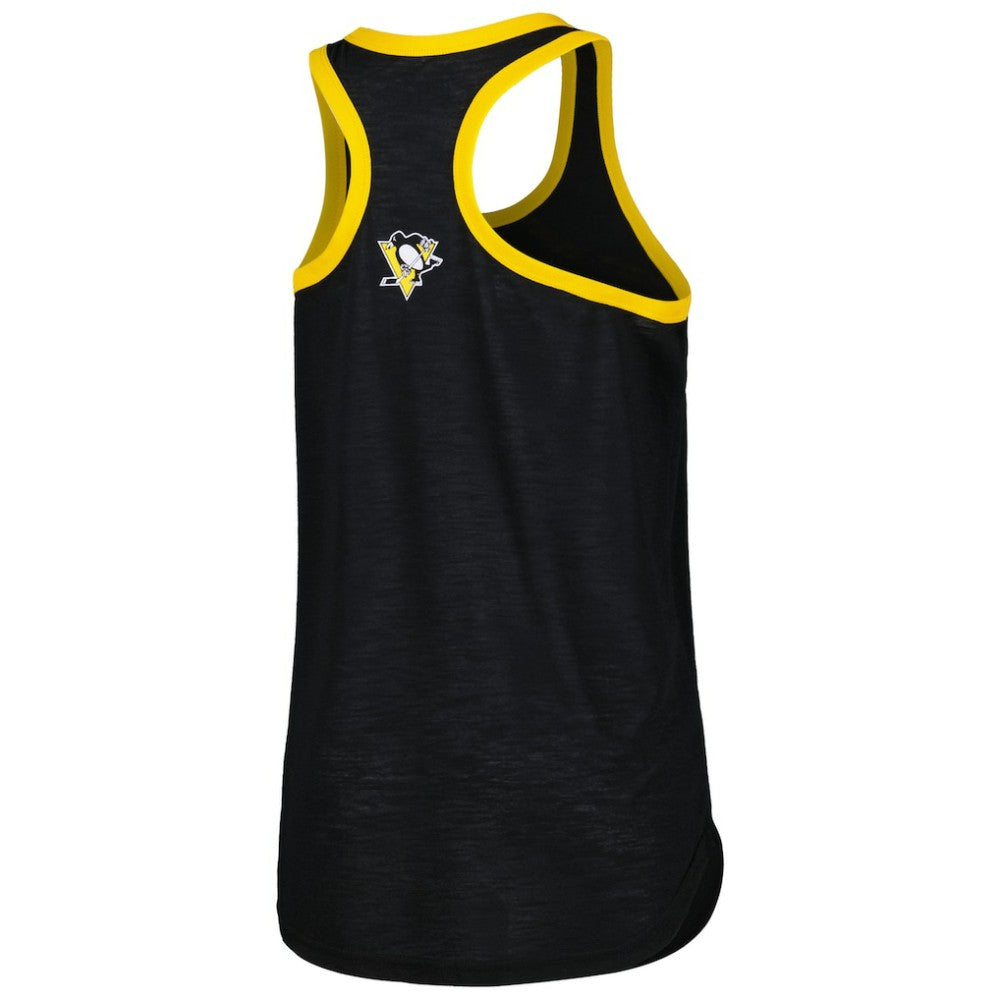 NHL Pittsburgh Penguins G-III 4Her by Carl Banks Women's First Base Racerback Scoop Neck Tank Top - Black