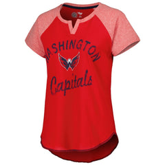 NHL Washington Capitals Starter Women's Grand Slam Raglan Notch Neck T-Shirt - Red