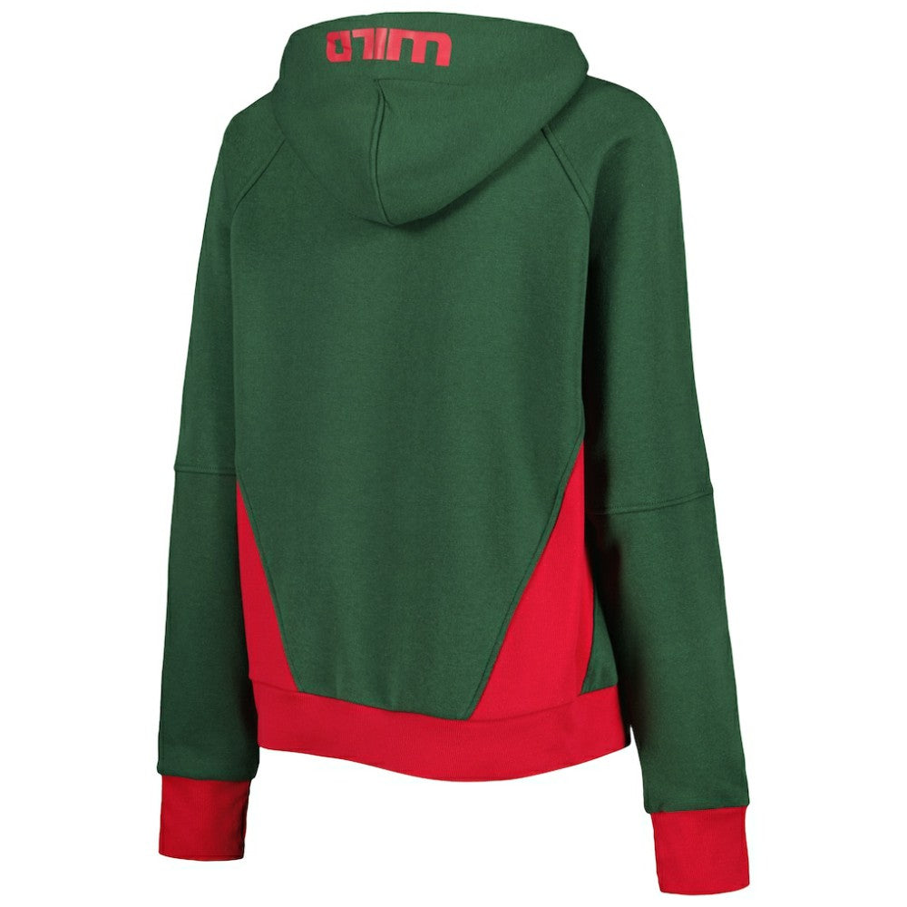NHL Minnesota Wild Starter Women's Wishbone Half-Zip Hoodie - Green