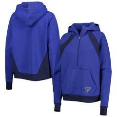NHL St. Louis Blues Starter Women's Wishbone Half-Zip Hoodie - Blue