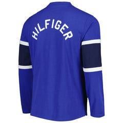 NHL St. Louis Blues Tommy Hilfiger Walter Lace-Up Long Sleeve Top - Blue