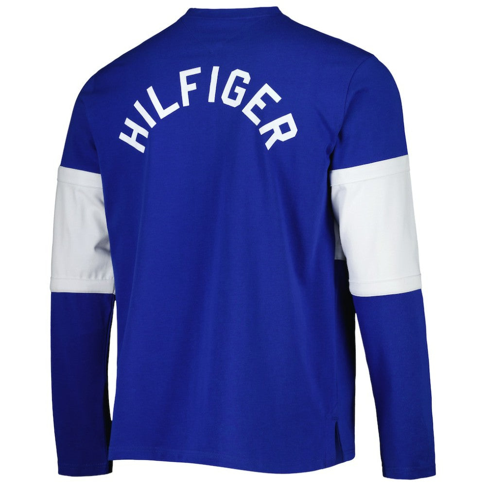 NHL Tampa Bay Lightning Tommy Hilfiger Walter Lace-Up Long Sleeve Top - Blue