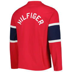 NHL Washington Capitals Tommy Hilfiger Walter Lace-Up Long Sleeve Top - Red