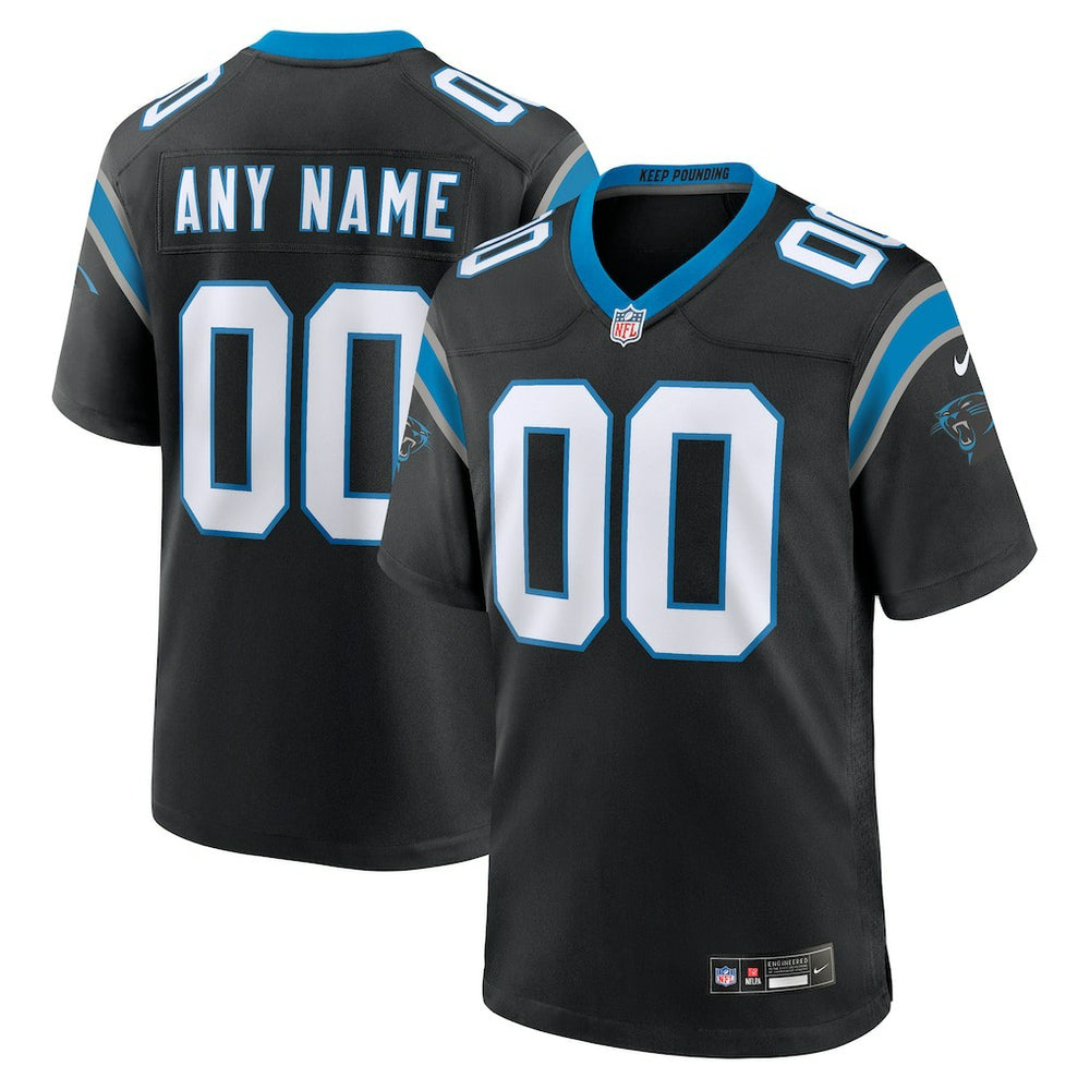 Carolina Panthers Custom Game Jersey Black