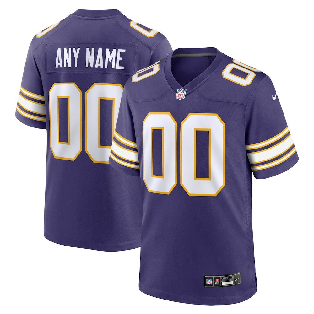 NFL Minnesota Vikings Classic Custom Game Jersey - Purple