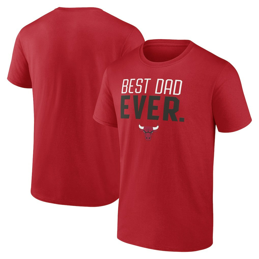 Chicago Bulls Best Dad Ever Logo T-Shirt Red