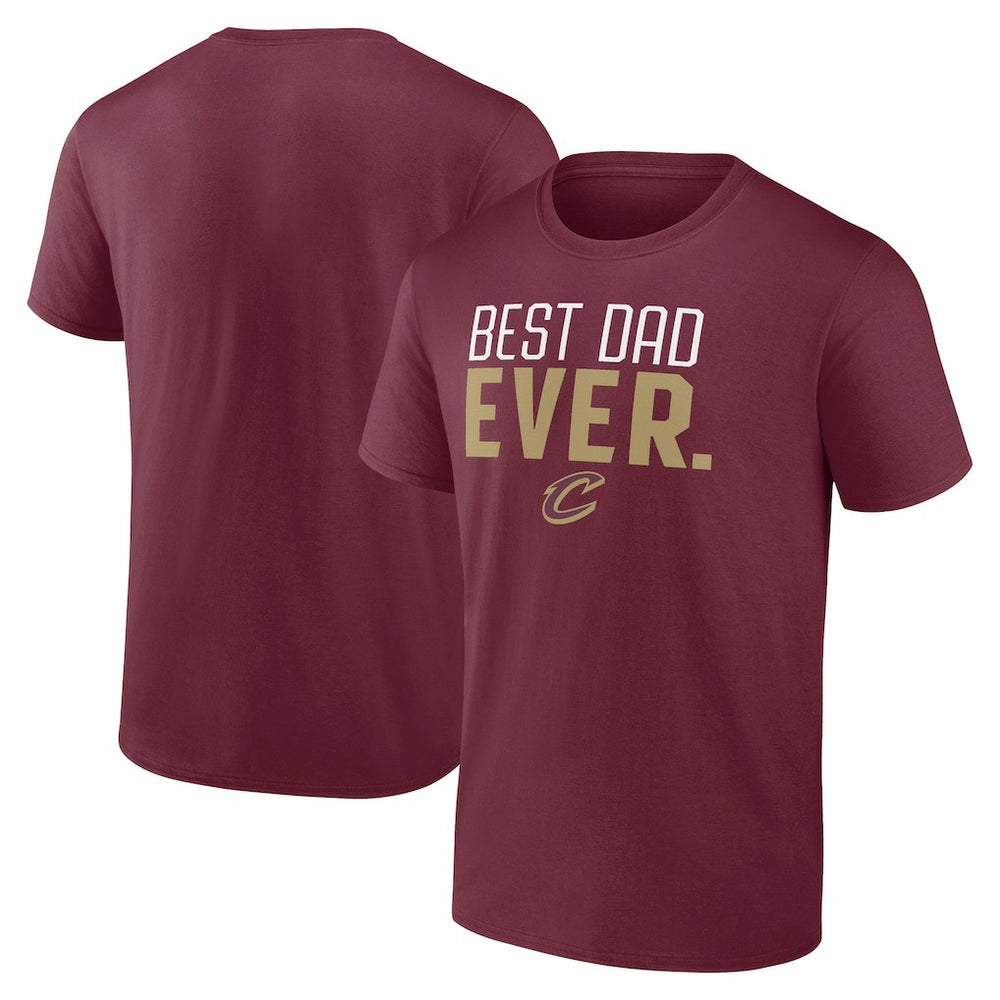 Cleveland Cavaliers Best Dad Ever Logo T-Shirt Wine