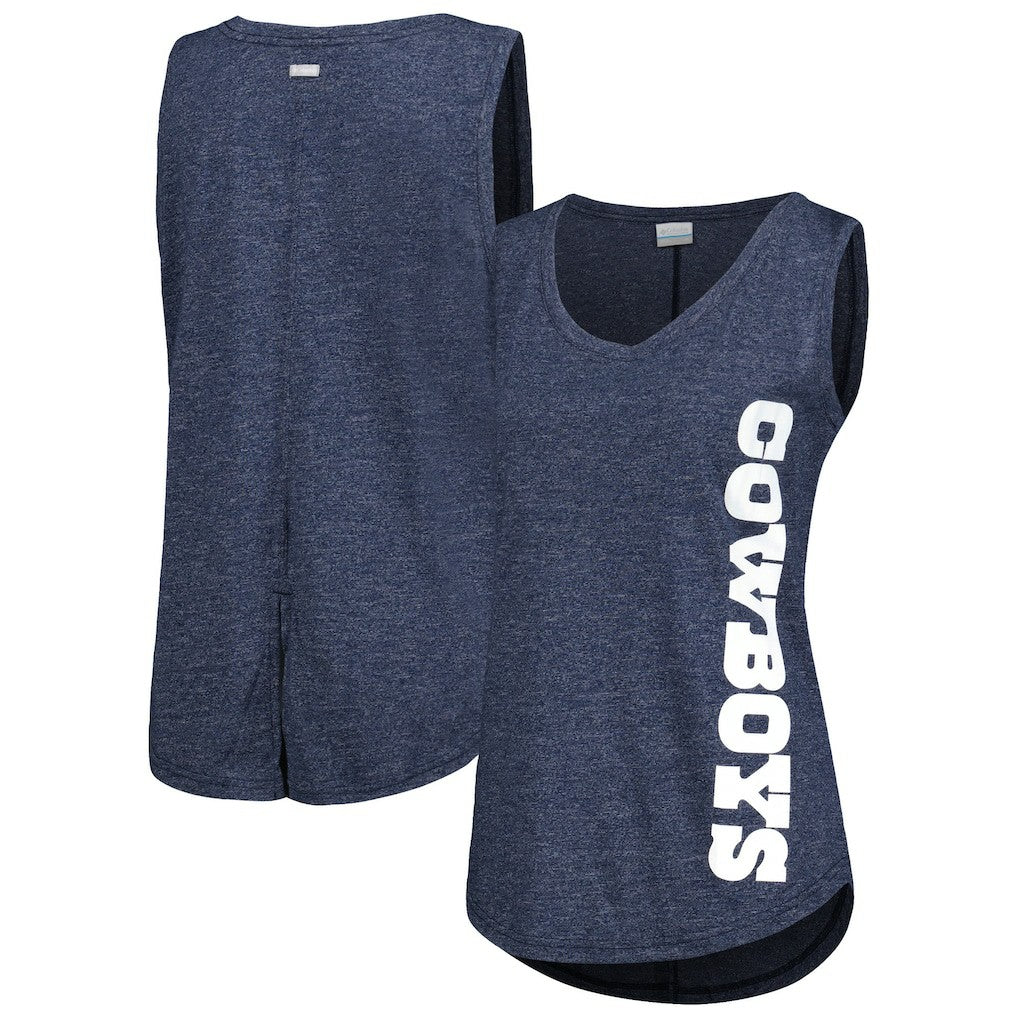 Dallas Cowboys Women's Cades Cape Omni-Wick Tri-Blend Tank Top Navy