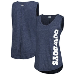 Dallas Cowboys Women's Cades Cape Omni-Wick Tri-Blend Tank Top Navy