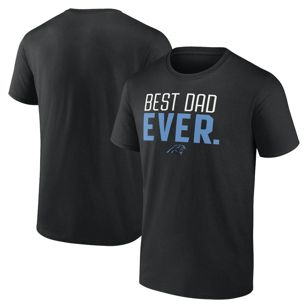 Carolina Panthers Best Dad Ever Team T-Shirt Black
