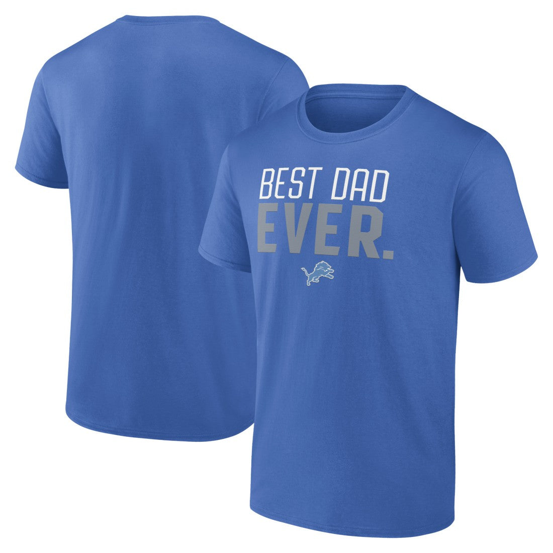 Detroit Lions Best Dad Ever Team T-Shirt Blue