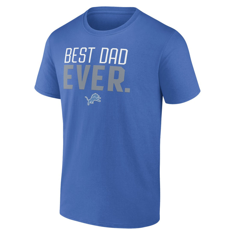 Detroit Lions Best Dad Ever Team T-Shirt Blue