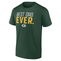 Green Bay Packers Best Dad Ever Team T-Shirt Green