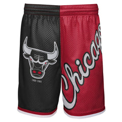 Chicago Bulls Youth Hardwood Classics Big Face 5.0 Shorts Black/Red