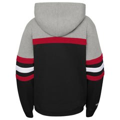 Chicago Bulls Youth Hardwood Classics Head Coach Pullover Hoodie Black/Heather Gray