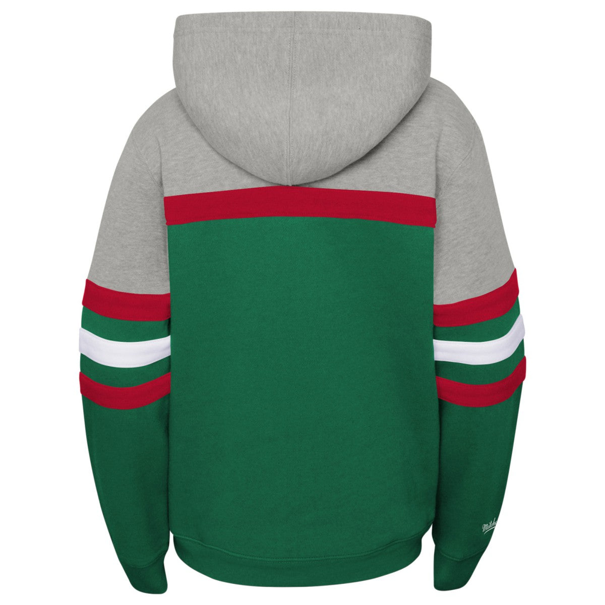 Milwaukee Bucks Youth Hardwood Classics Head Coach Pullover Hoodie Green/Heather Gray