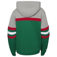 Milwaukee Bucks Youth Hardwood Classics Head Coach Pullover Hoodie Green/Heather Gray