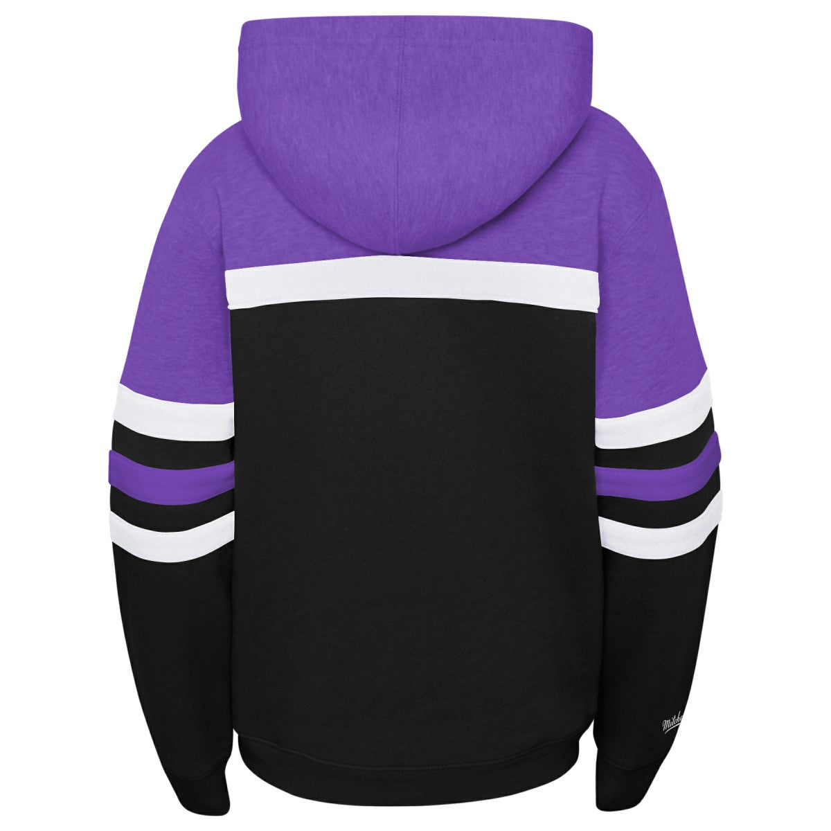 Toronto Raptors Youth Hardwood Classics Head Coach Pullover Hoodie Purple/Heather Gray