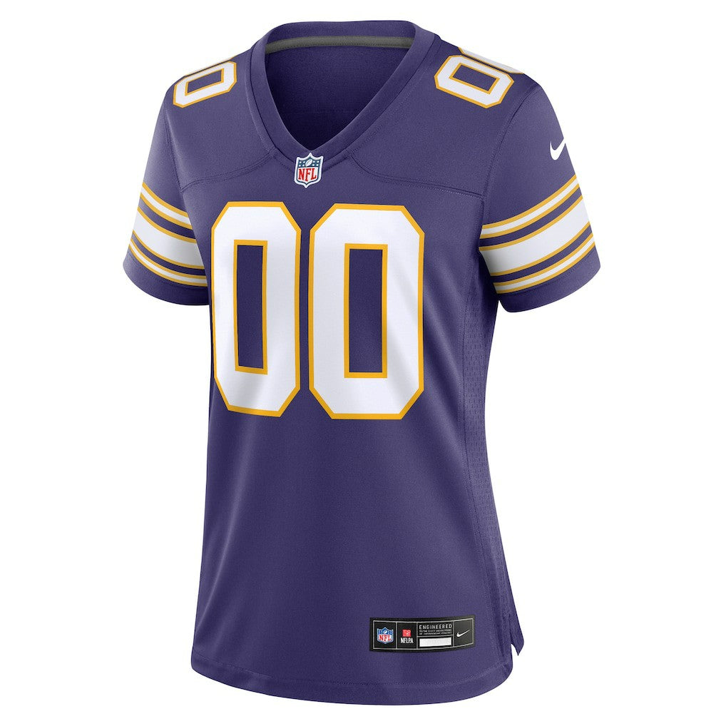 NFL Minnesota Vikings Women's Classic Custom Game Jersey - Purple
