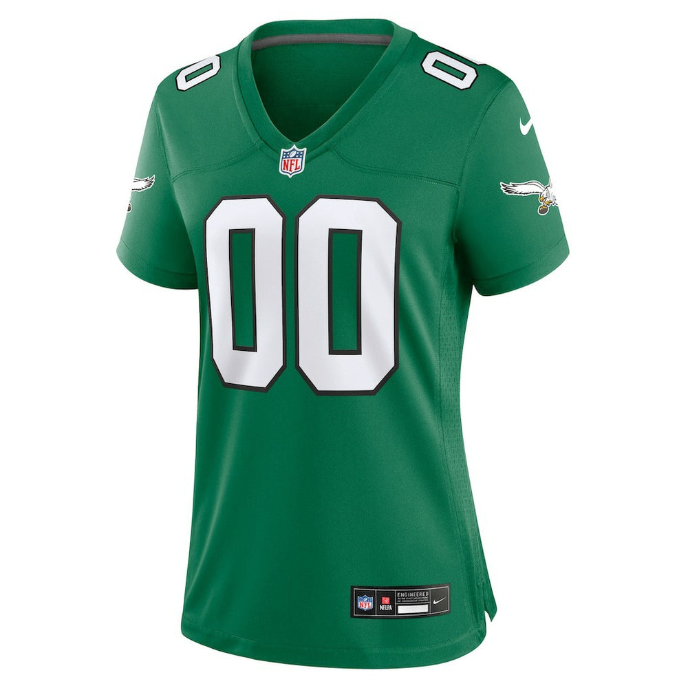 Philadelphia Eagles Women's Alternate Custom Game Jersey Kelly Green
