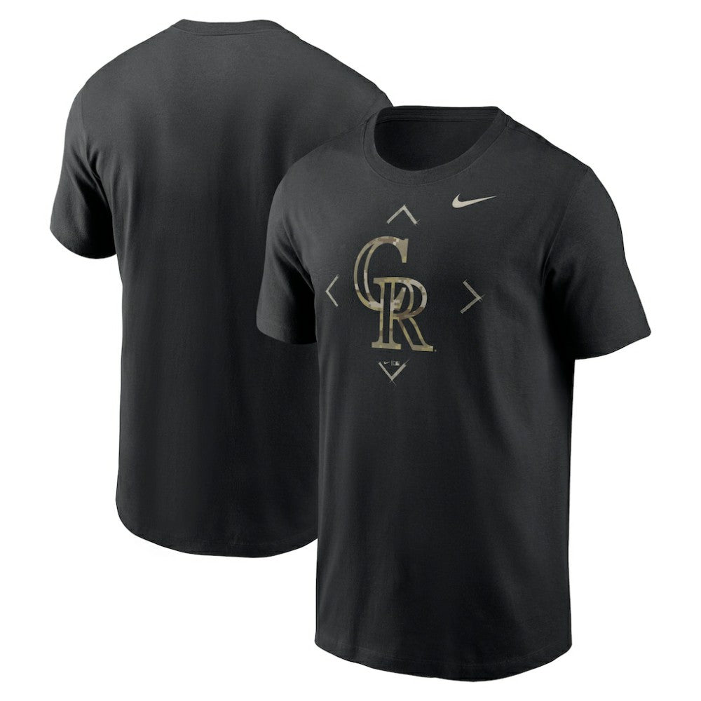 Colorado Rockies Nike Camo Logo T-Shirt - Black T-shirts