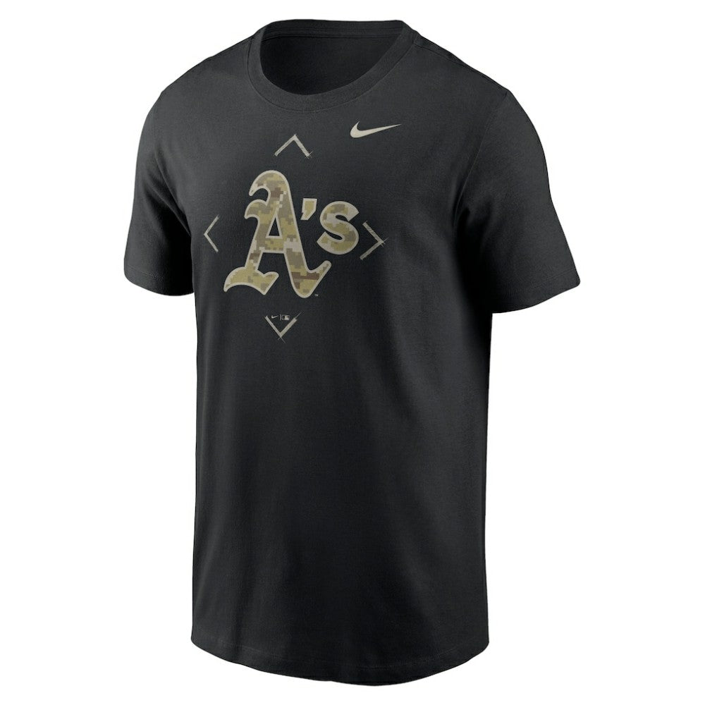 Athletics Nike Camo Logo T-Shirt - Black T-shirts