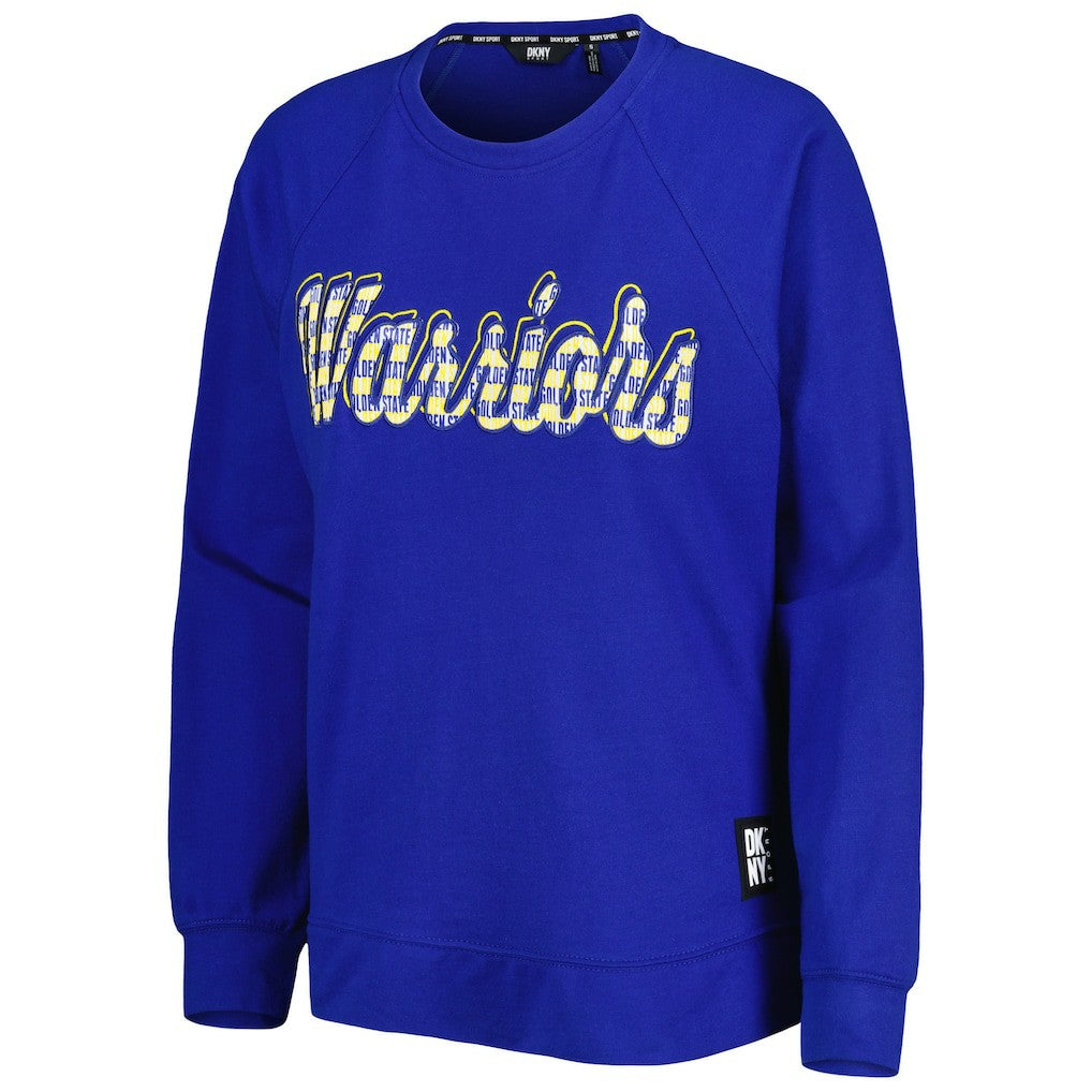 Golden State Warriors DKNY Sport Women's Regina Raglan Pullover Sweatshirt Royal