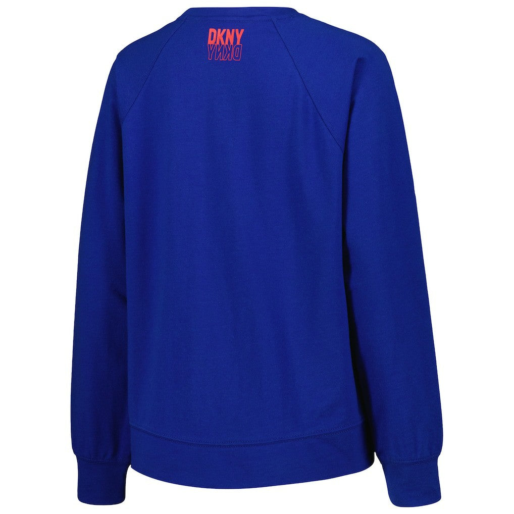 Philadelphia 76ers DKNY Sport Women's Regina Raglan Pullover Sweatshirt Royal