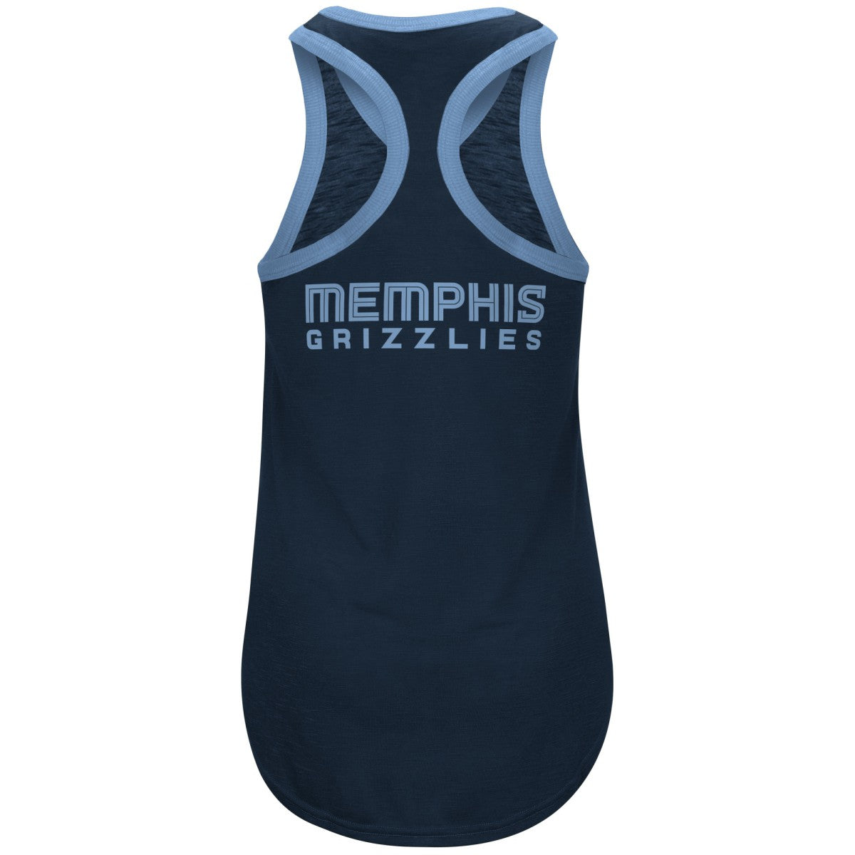 Memphis Grizzlies G-III 4Her by Carl Banks Women's Showdown Scoop-Neck Racerback Tank Top Navy