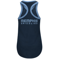 Memphis Grizzlies G-III 4Her by Carl Banks Women's Showdown Scoop-Neck Racerback Tank Top Navy