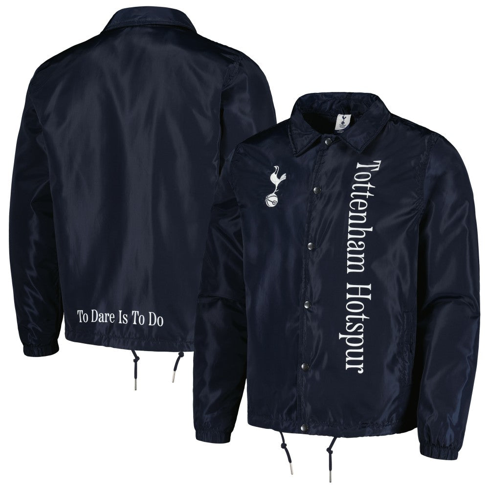 Tottenham Hotspur Coaches Full-Snap Jacket Navy shop