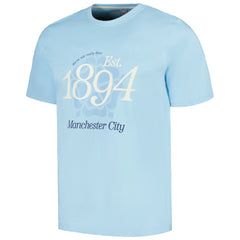 Manchester City Established Relaxed Fit T-Shirt Sky Blue shop