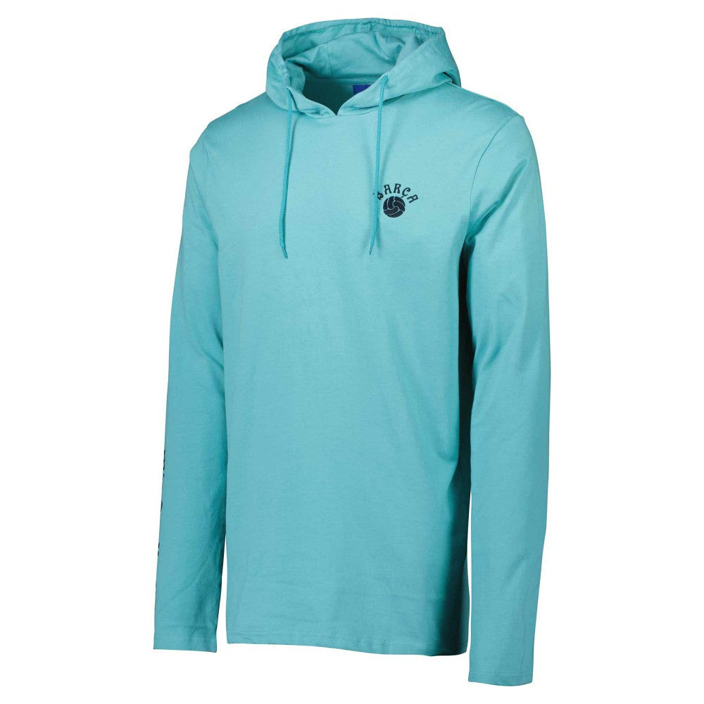 Barcelona Long Sleeve Hoodie T-Shirt Teal sale