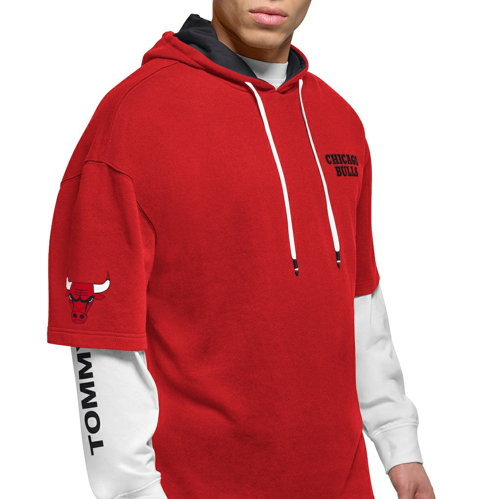 Chicago Bulls Tommy Jeans Matthew 2-In-1 T-Shirt & Hoodie Combo Set Red/White