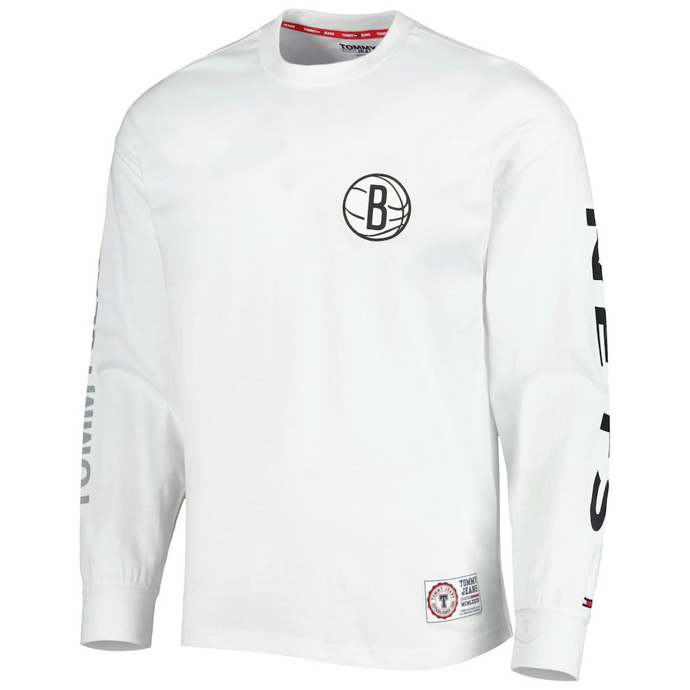 Brooklyn Nets Tommy Jeans Matthew 2-In-1 T-Shirt & Hoodie Combo Set Black/White