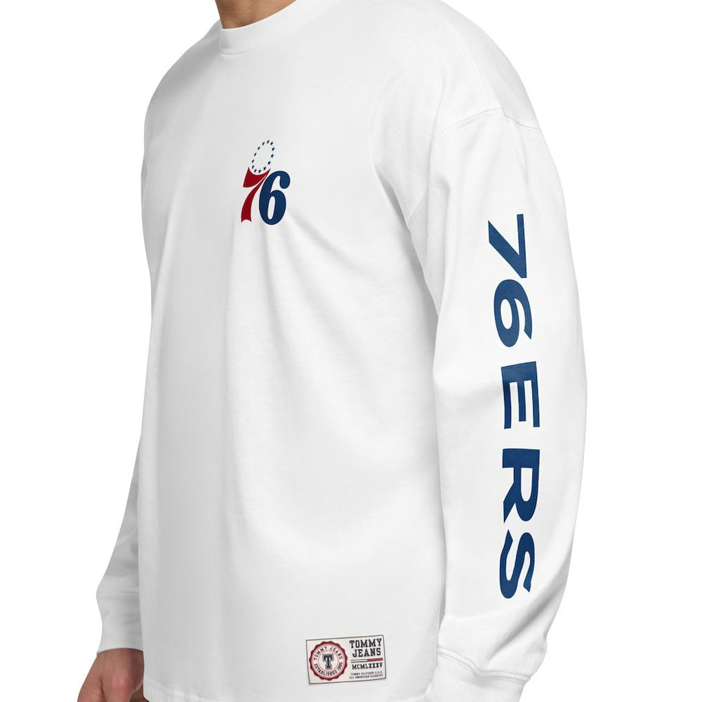Philadelphia 76ers Tommy Jeans Matthew 2-In-1 T-Shirt & Hoodie Combo Set Royal/White