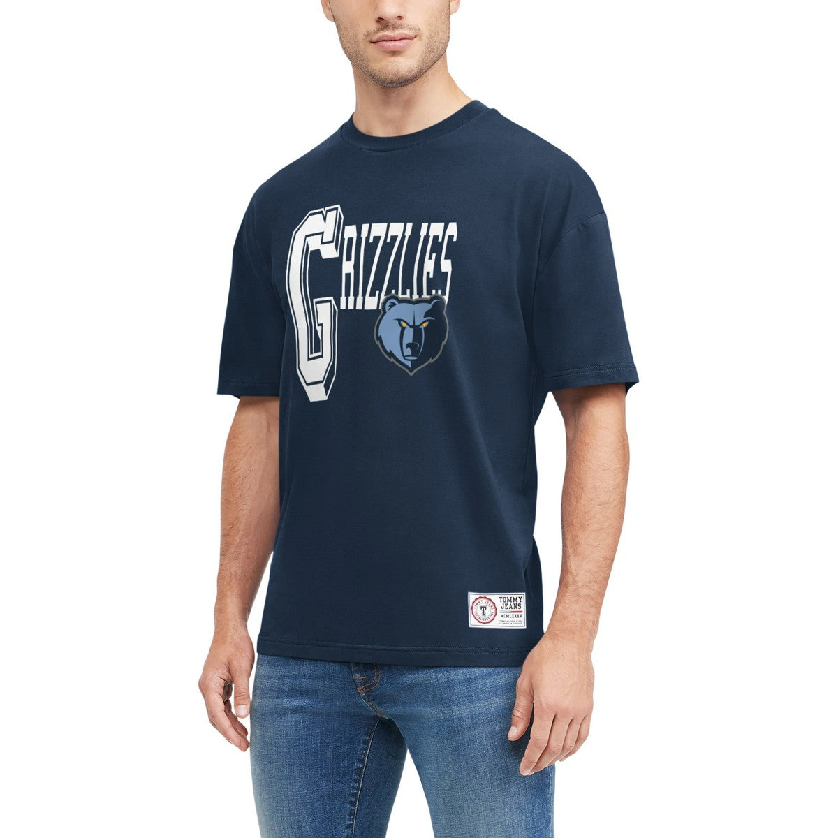 Memphis Grizzlies Tommy Jeans Mel Varsity T-Shirt Navy