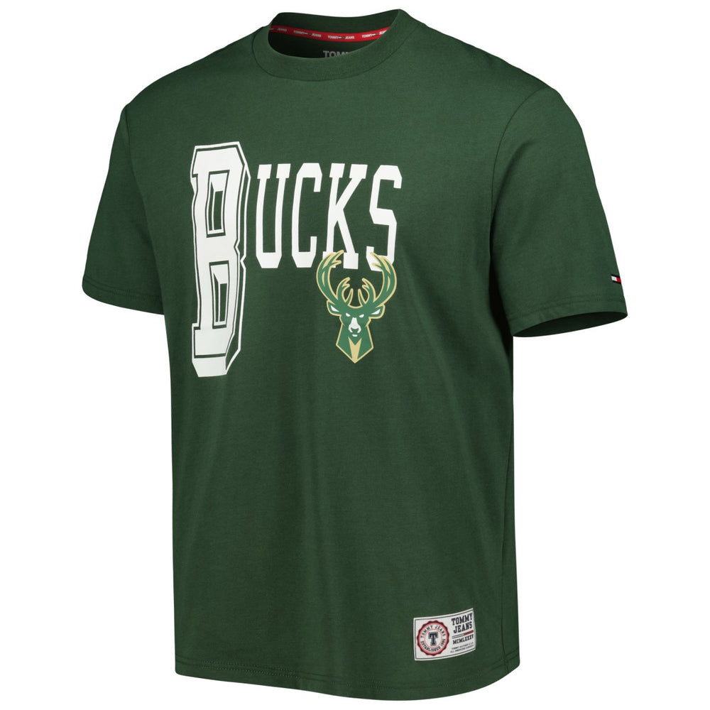 Milwaukee Bucks Tommy Jeans Mel Varsity T-Shirt Hunter Green