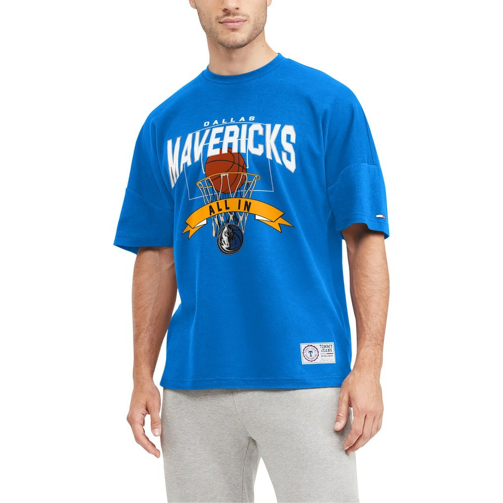 Dallas Mavericks Tommy Jeans Tim Backboard T-Shirt Blue