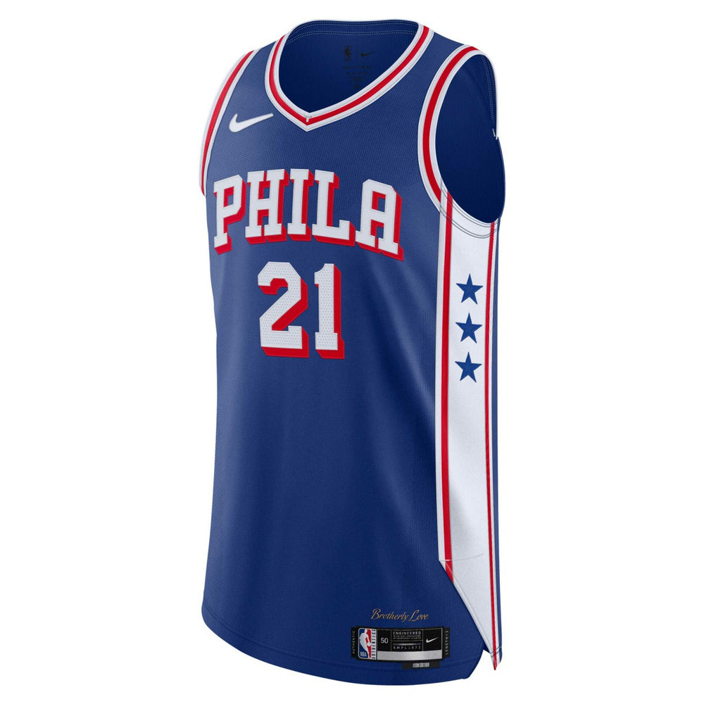 Joel Embiid Philadelphia 76ers Authentic Jersey Icon Edition Royal