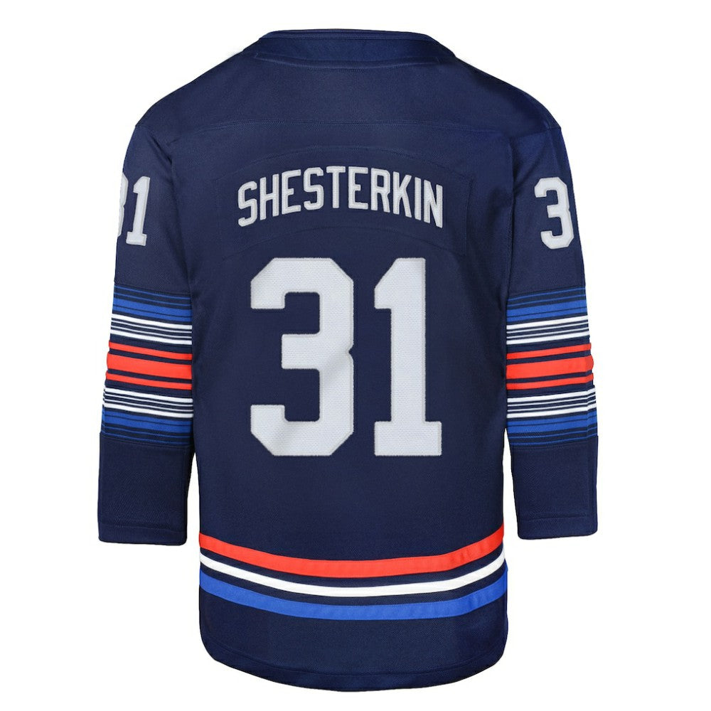 NHL Igor Shesterkin New York Rangers Youth Alternate Premier Player Jersey - Navy