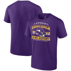 Minnesota Vikings Largest Comeback T-Shirt Purple
