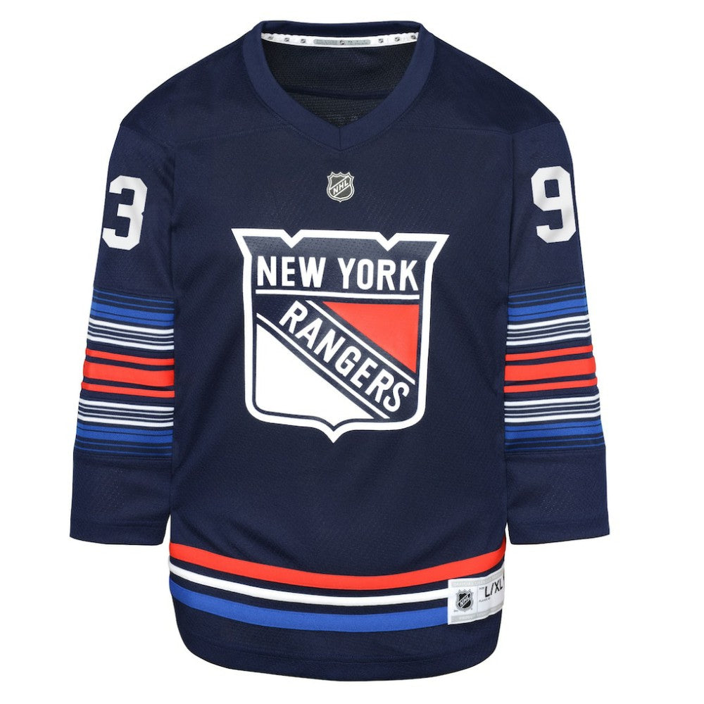 NHL Mika Zibanejad New York Rangers Youth Alternate Replica Player Jersey - Navy