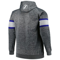 NHL Tampa Bay Lightning Big & Tall Stripe Pullover Hoodie - Heather Charcoal