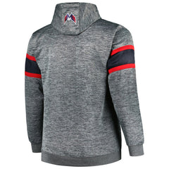 NHL Washington Capitals Big & Tall Stripe Pullover Hoodie - Heather Charcoal