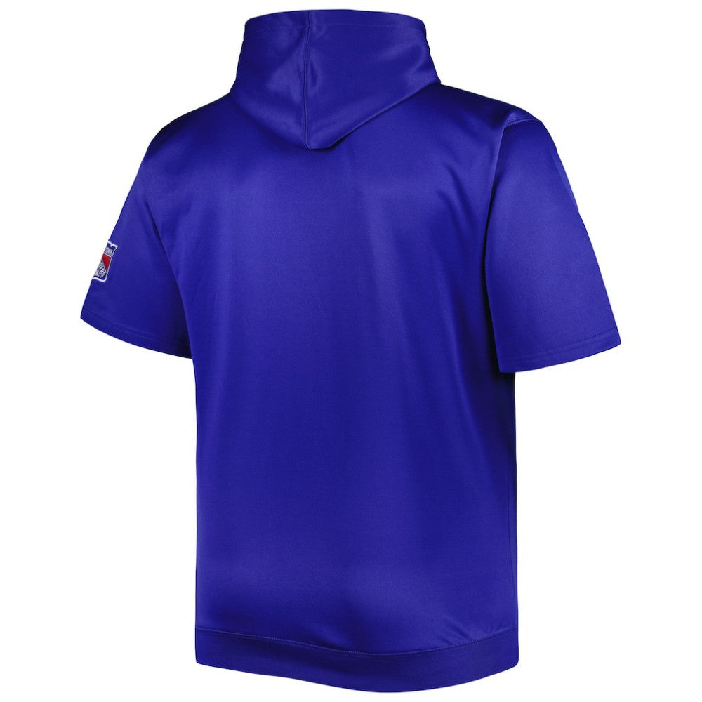 NHL New York Rangers Big & Tall Logo Short Sleeve Hoodie - Royal